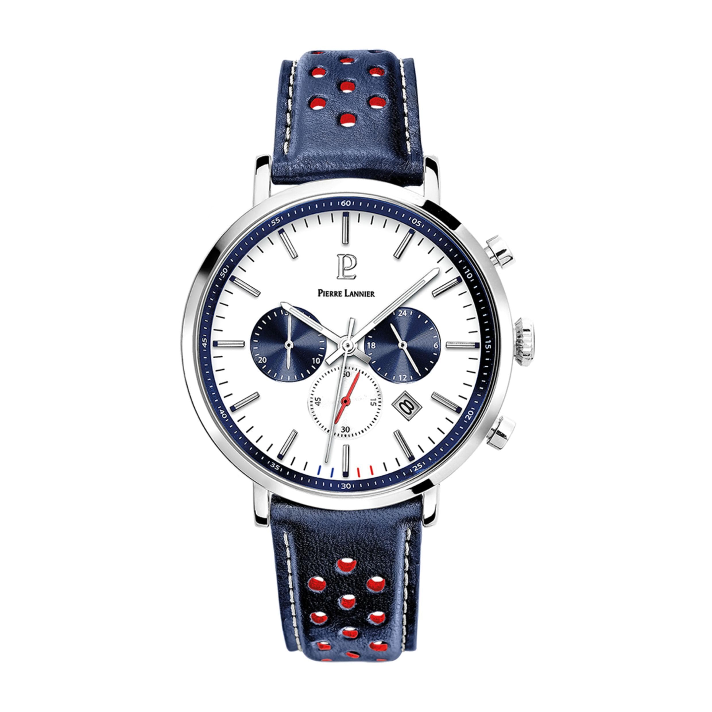 pierre-lannier-chronographe-baron-montre-homme-acier-inoxydable-43-mm-quartz-5-a image 1