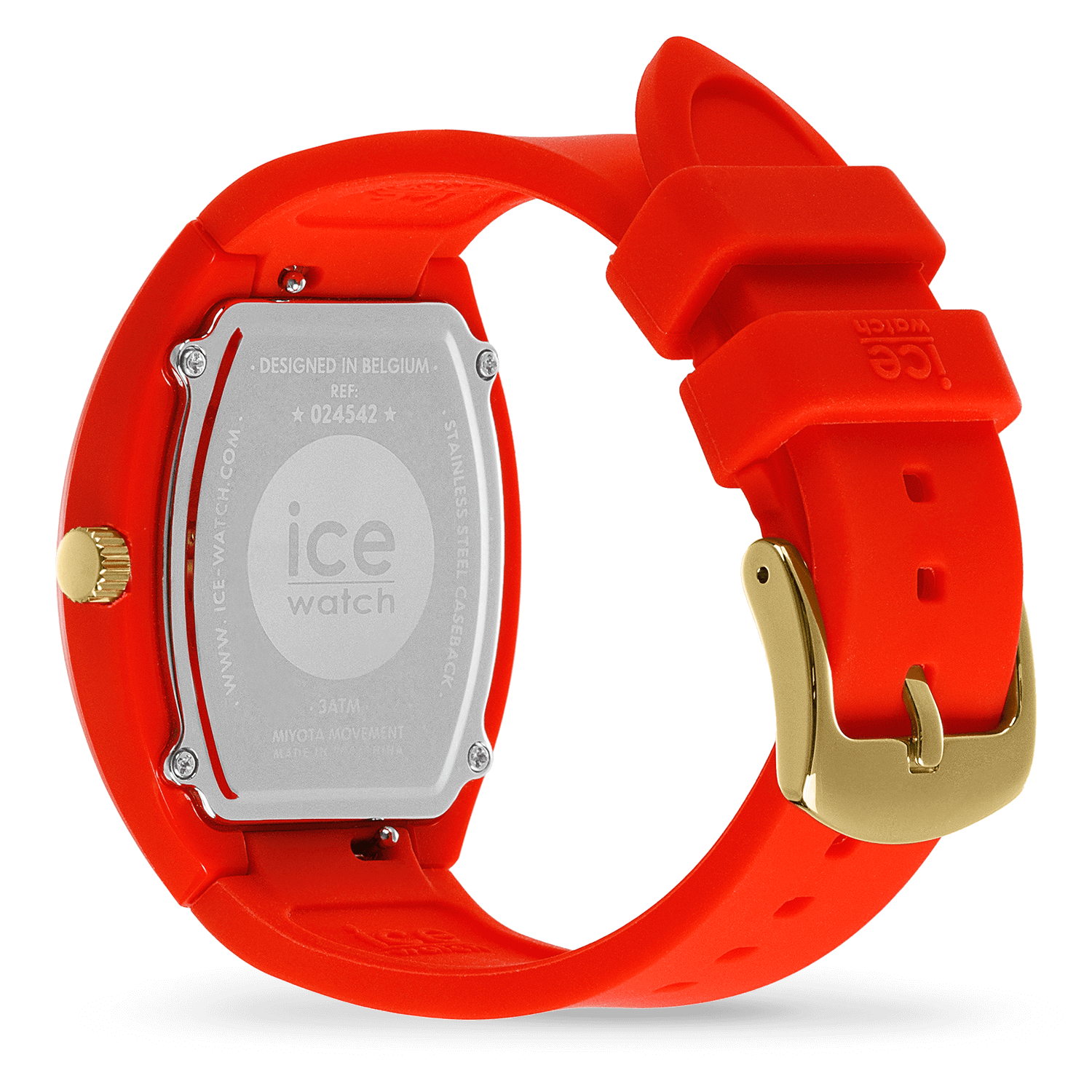 ice-watch-ice-dome-red-gold-montre-femme-silicone-rouge image 4