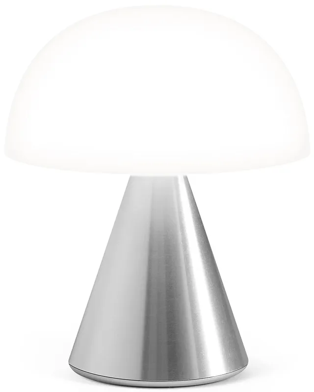 lexon-mina-m-lampe-champignon-led-sans-fil-9-couleurs-alu-poli image 1