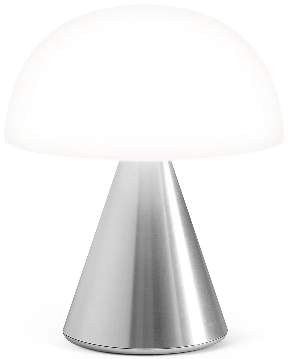 lexon-mina-m-lampe-champignon-led-sans-fil-9-couleurs-alu-poli image 1