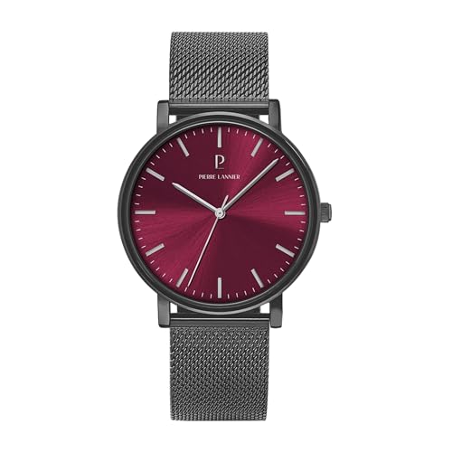 pierre-lannier-essential-montre-quartz-40-5-mm-cadran-rouge-acier-inoxydable-5-a image 4