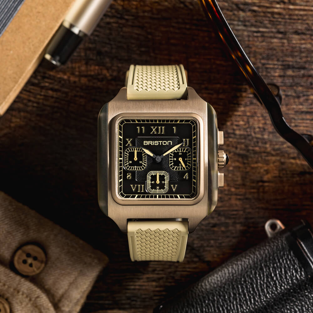 briston-streamliner-kennedy-chrono-38-5-mm-jungle-pvd-kaki-ac-tate-vert image 3