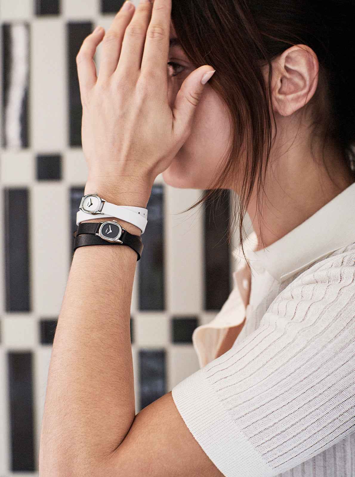 kelton-minicolo-blanche-montre-bijou-bo-tier-ellipso-de-double-tour image 2