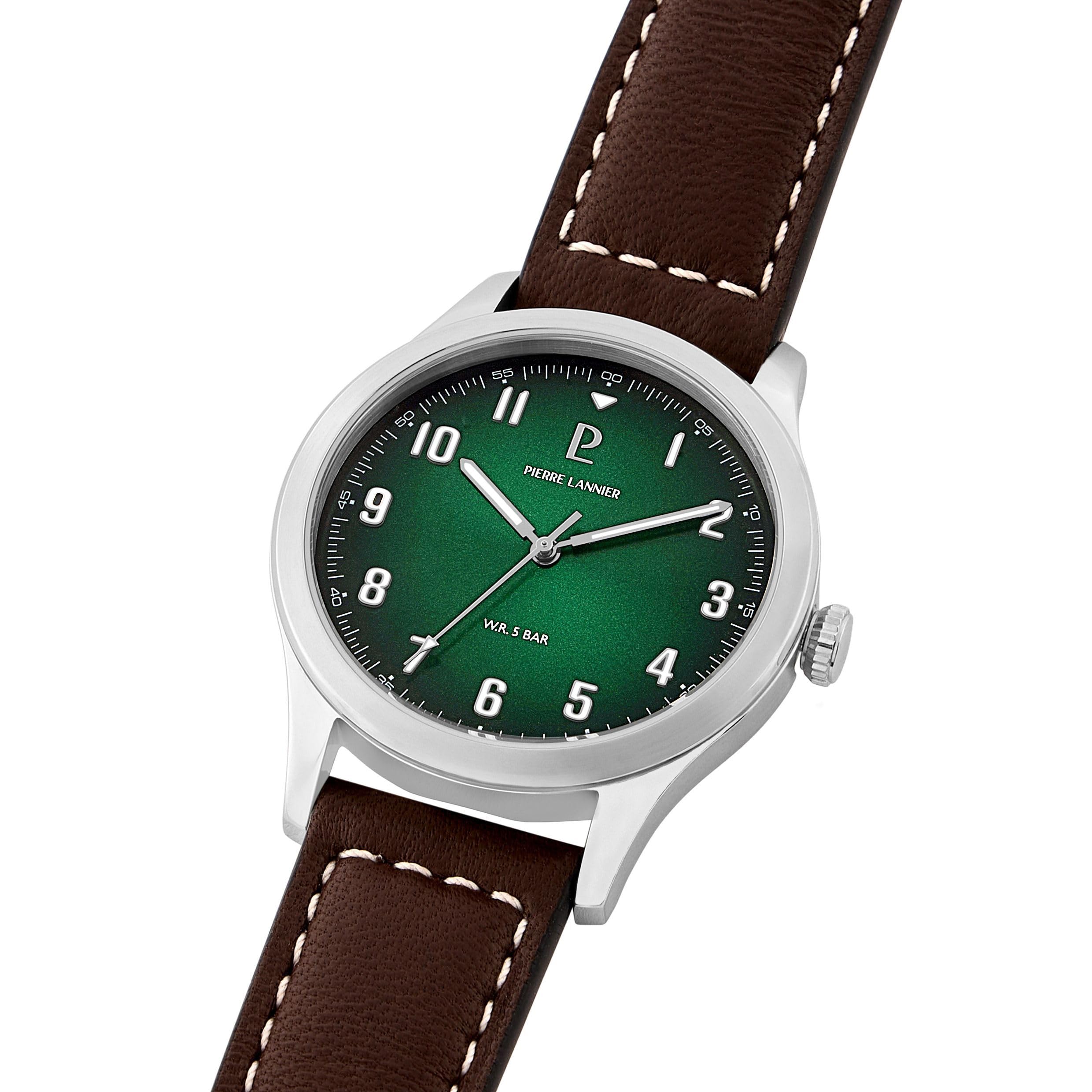 pierre-lannier-aviateur-montre-quartz-40-mm-acier-inoxydable-5-atm image 2