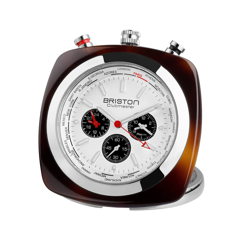 briston-clubmaster-travel-clock-r-veil-blanc-50-mm-quartz image 1