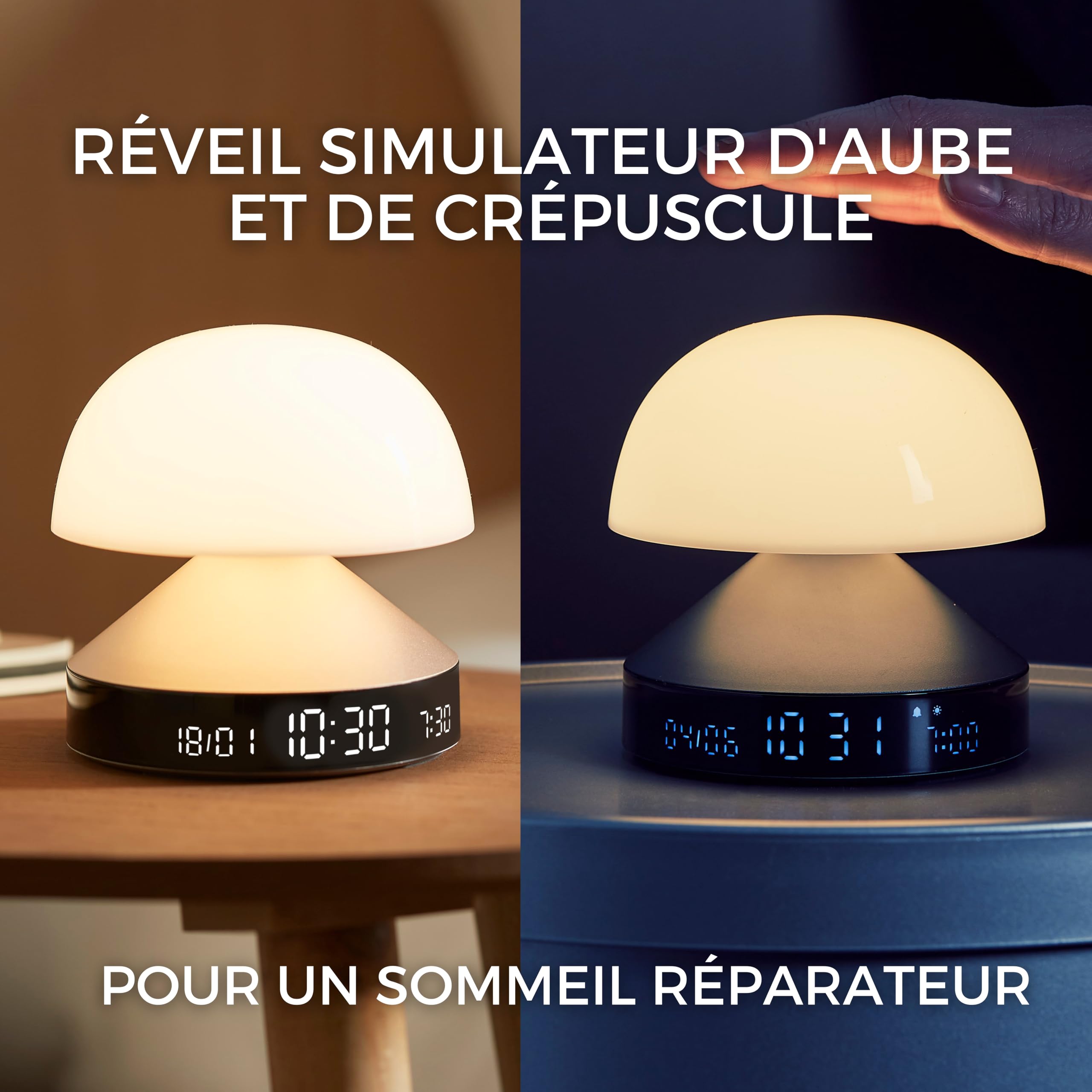lexon-mina-sunrise-r-veil-lumineux-simulateur-d-aube-aluminium image 4