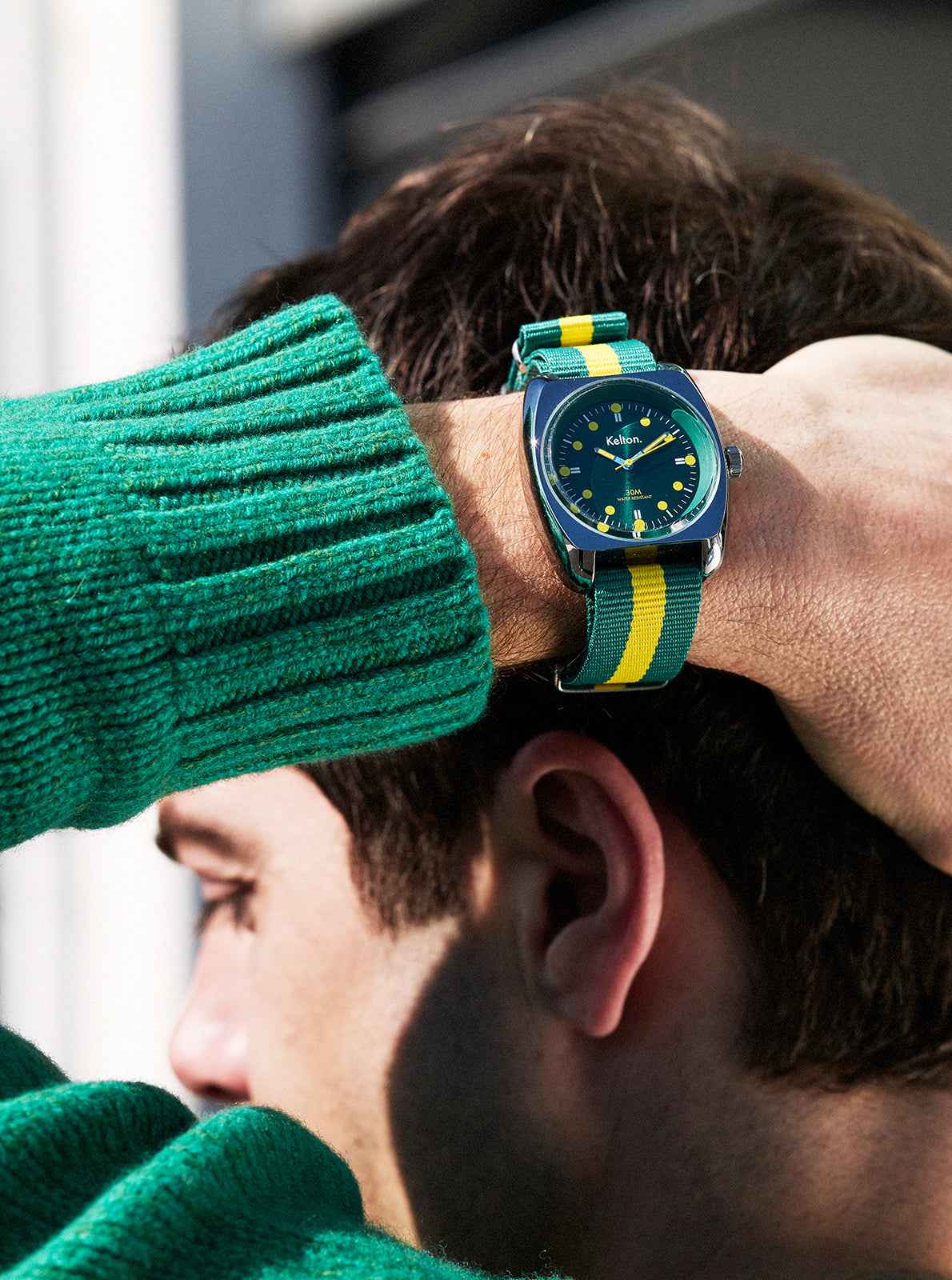 kelton-rc2-nato-vert-jaune-montre image 2