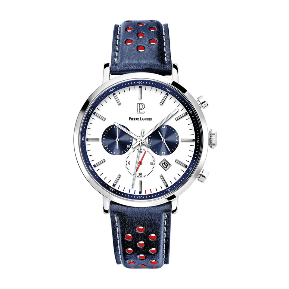 pierre-lannier-chronographe-baron-montre-homme-acier-inoxydable-43-mm-quartz-5-a image 1