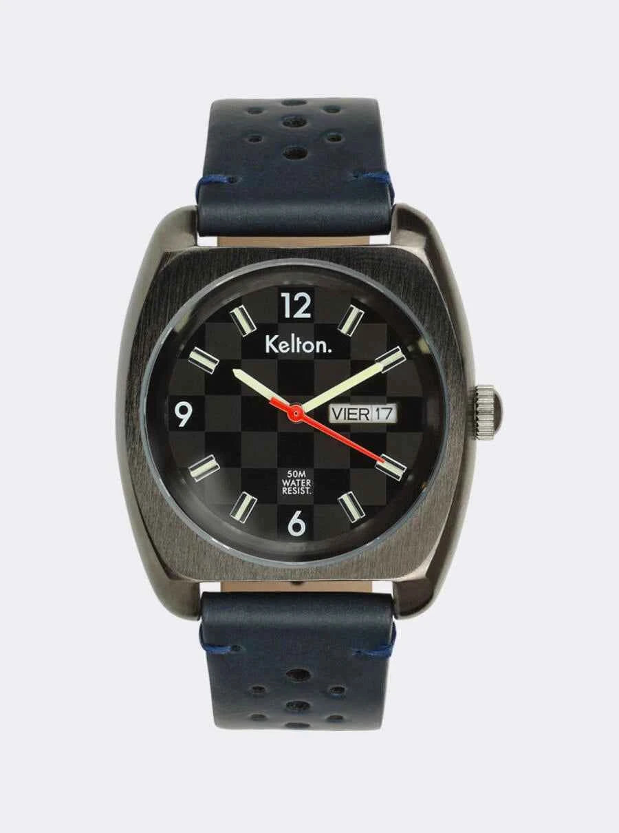 kelton-rc-22-damier-montre-jour-date-rallye-gris-noir image 1