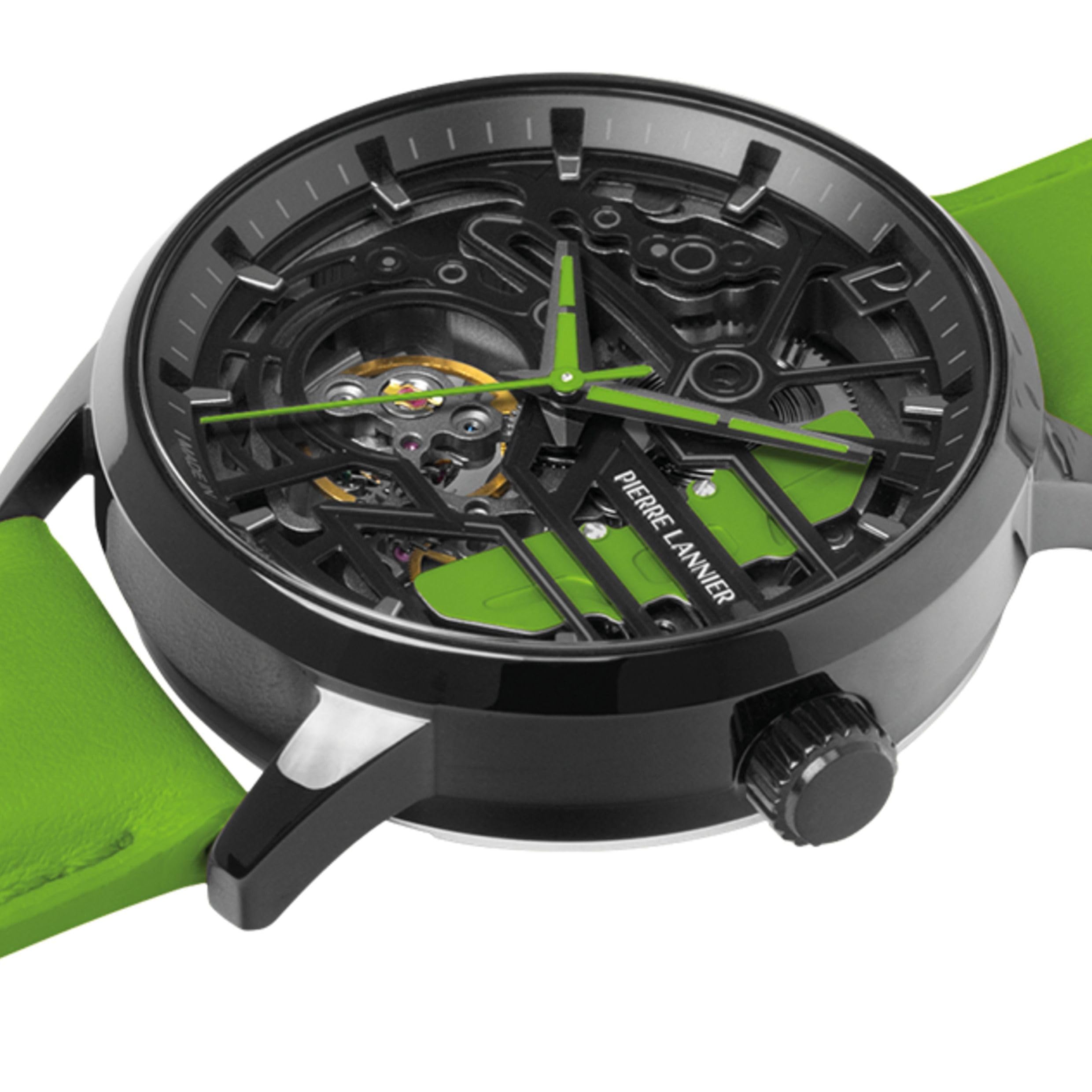 pierre-lannier-montre-automatique-paddock-39-mm-acier-inoxydable-5-atm image 4
