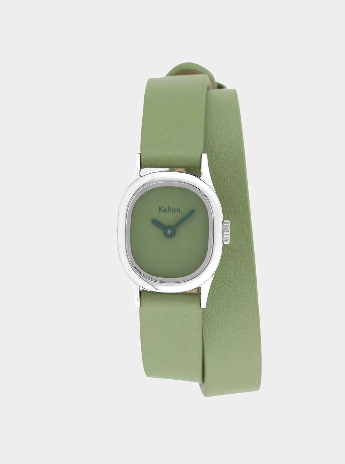 kelton-minicolo-montre-bijou-sauge-bo-tier-1-5-x-1-8-cm image 1