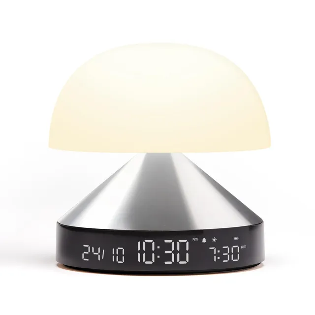 lexon-mina-sunrise-r-veil-lumineux-simulateur-d-aube-aluminium image 1