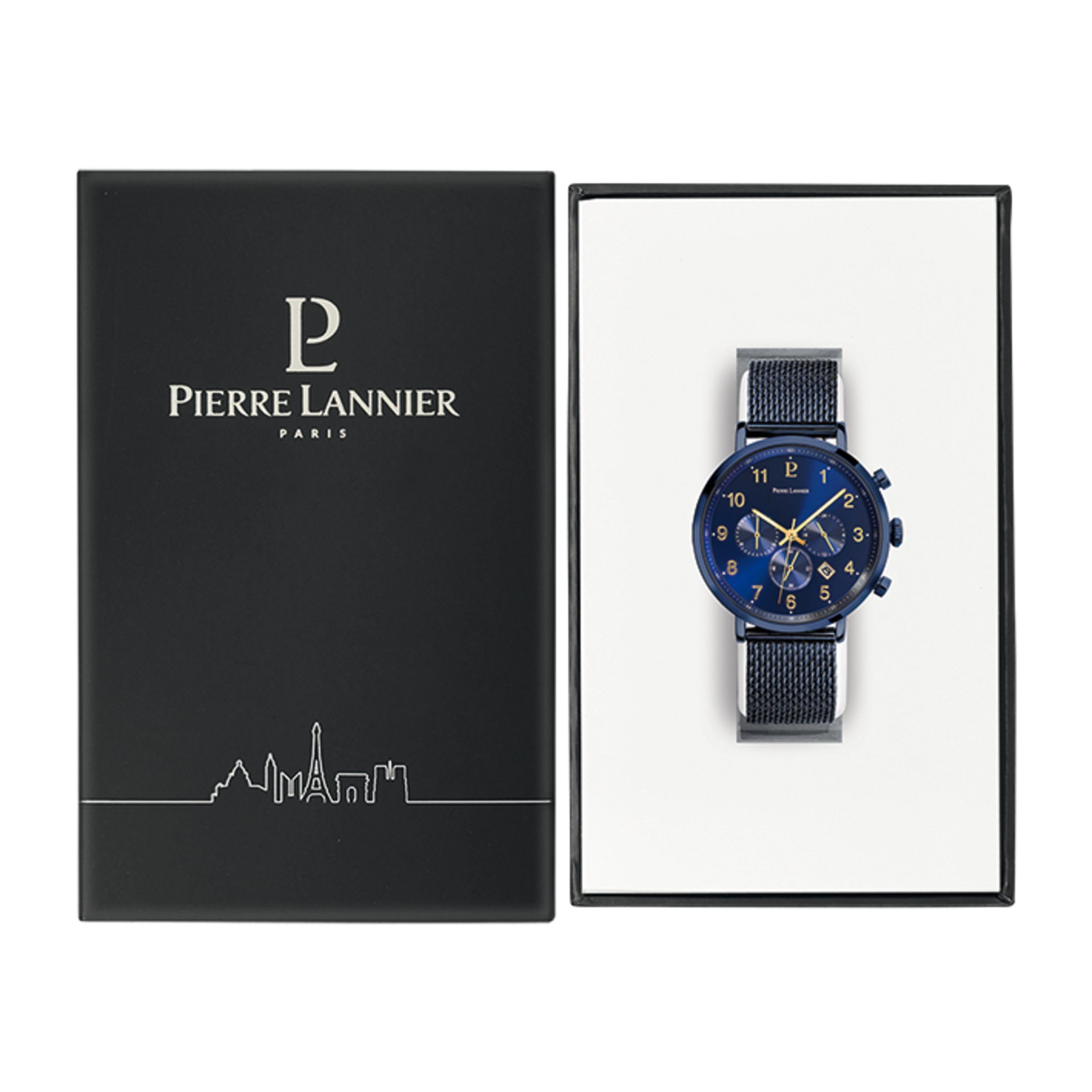 pierre-lannier-baron-chronographe-quartz-43-mm-acier-bleu-5-atm image 5