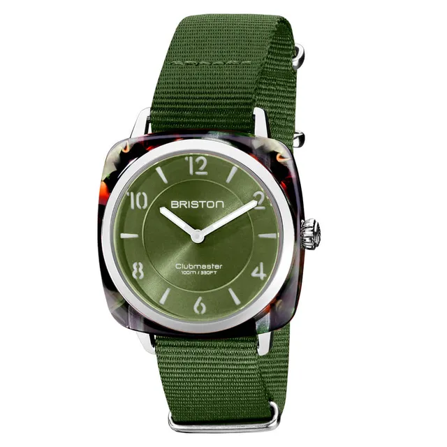 briston-clubmaster-chic-hm-montre-quartz-36-mm-vert-olive image 1