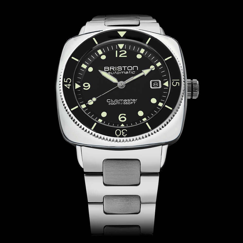 briston-clubmaster-legend-diver-40-mm-automatique-noir-acier image 2