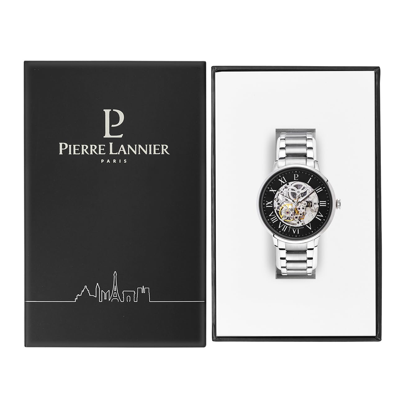 pierre-lannier-automatique-homme-42-mm-cadran-noir-bracelet-acier-317b131 image 5