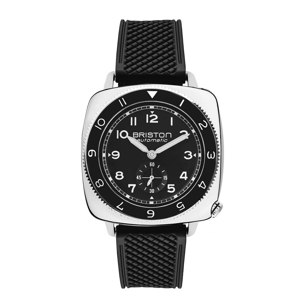 briston-clubmaster-legend-petite-seconde-39-mm-automatique-acier-noir-fkm image 1