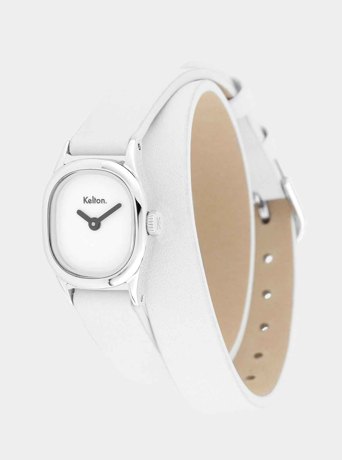 kelton-minicolo-blanche-montre-bijou-bo-tier-ellipso-de-double-tour image 3
