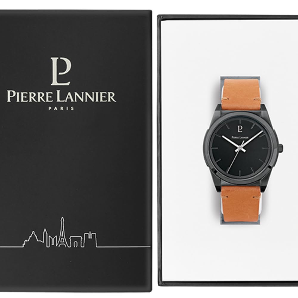 pierre-lannier-214k434-homme-analogique-quartz-bracelet-cuir-noir image 5