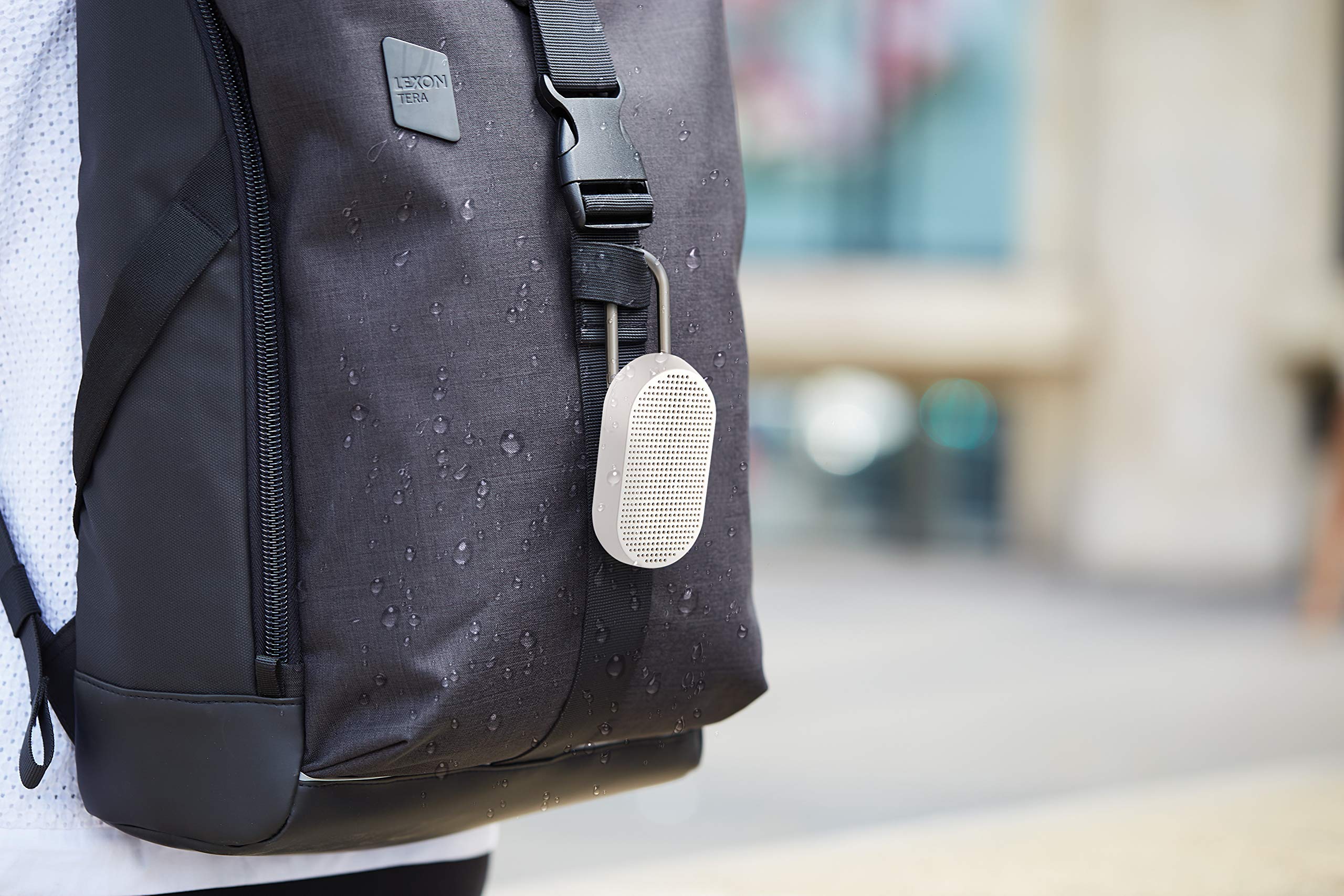 lexon-mino-t-enceinte-bluetooth-tanche-avec-mousqueton-blanc-mat image 3