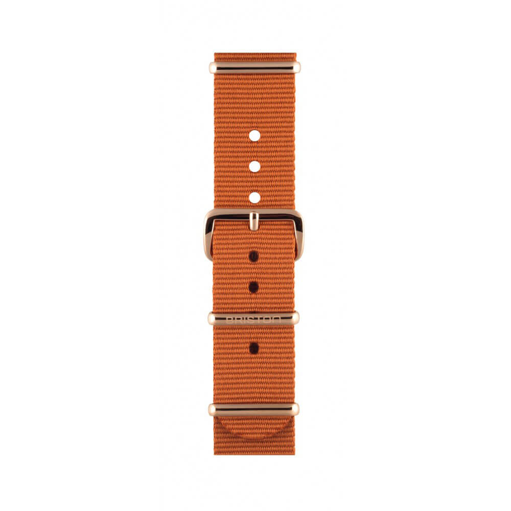 briston-bracelet-type-nato-18-mm-marron-fonc-nylon-interchangeable image 2