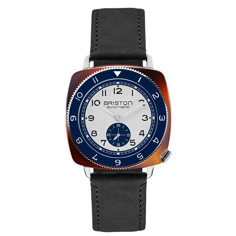 briston-clubmaster-legend-petite-seconde-39-mm-automatique-blanc-bleu image 1