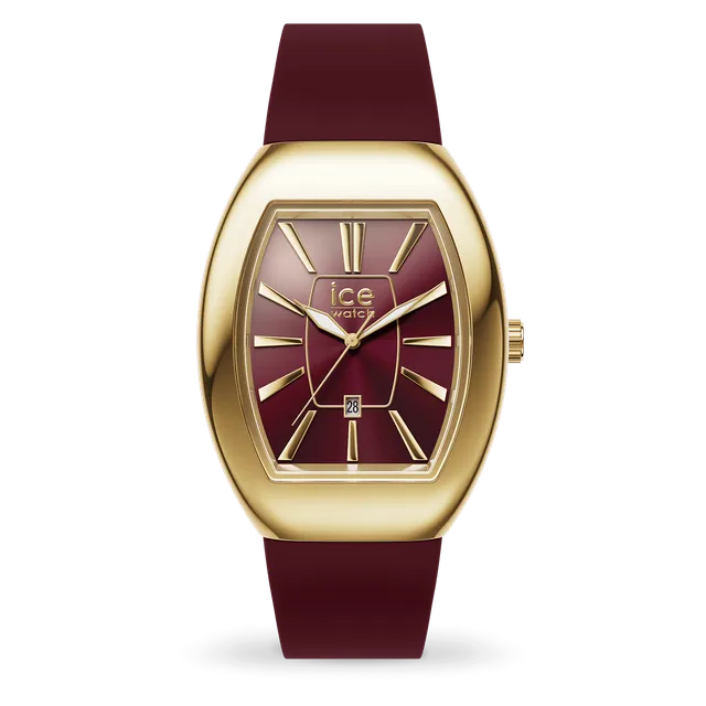 ice-watch-ice-dome-metal-cherry-montre-femme-bordeaux-cadran-dor-dateur image 1