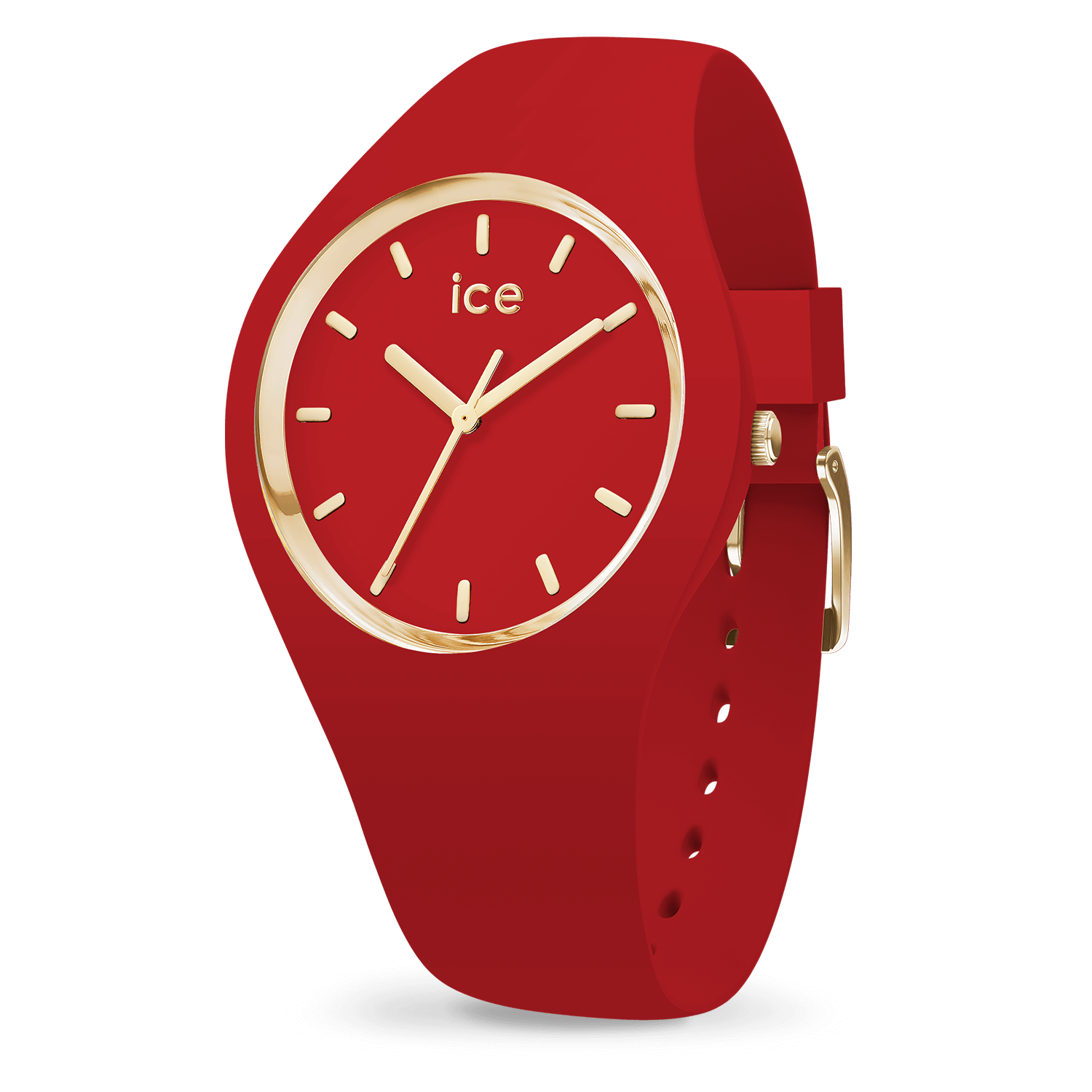 ice-watch-ice-glam-red-montre-femme-silicone-rouge-d-tails-dor-s image 1