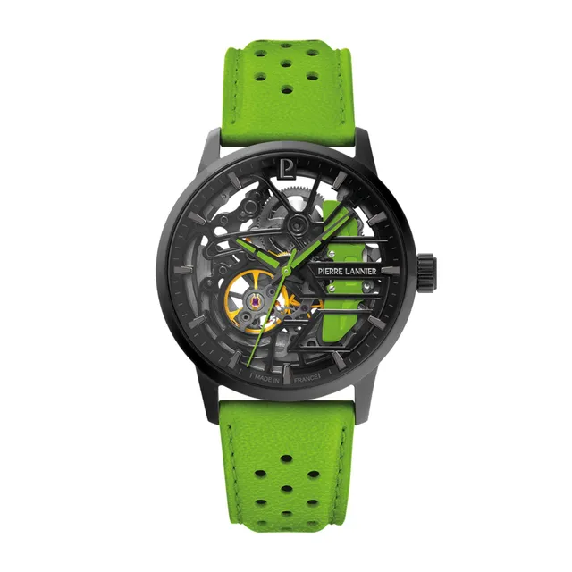 pierre-lannier-montre-automatique-paddock-39-mm-acier-inoxydable-5-atm image 1