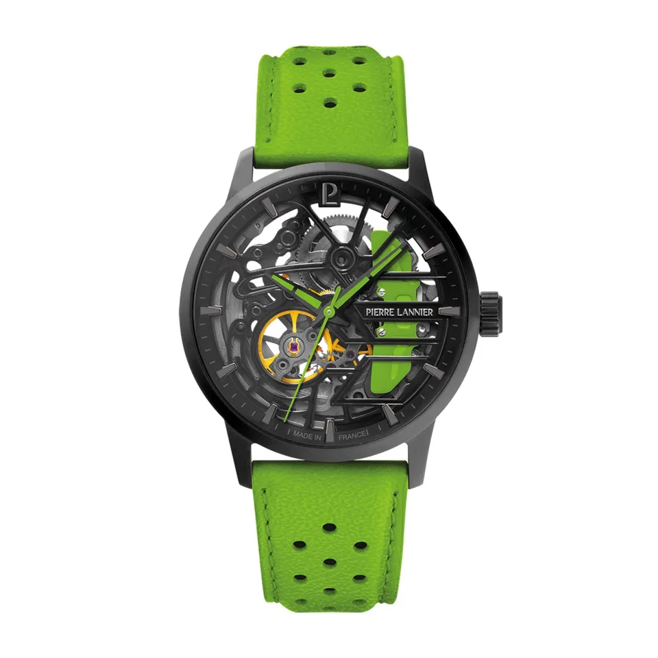 pierre-lannier-montre-automatique-paddock-39-mm-acier-inoxydable-5-atm image 1