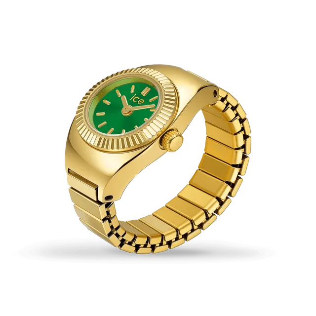 ice-watch-ice-glam-chouchou-montre-bague-dor-e-cadran-vert image 1