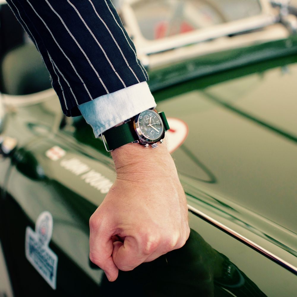 briston-clubmaster-classic-chronographe-40-mm-vert-anglais image 3