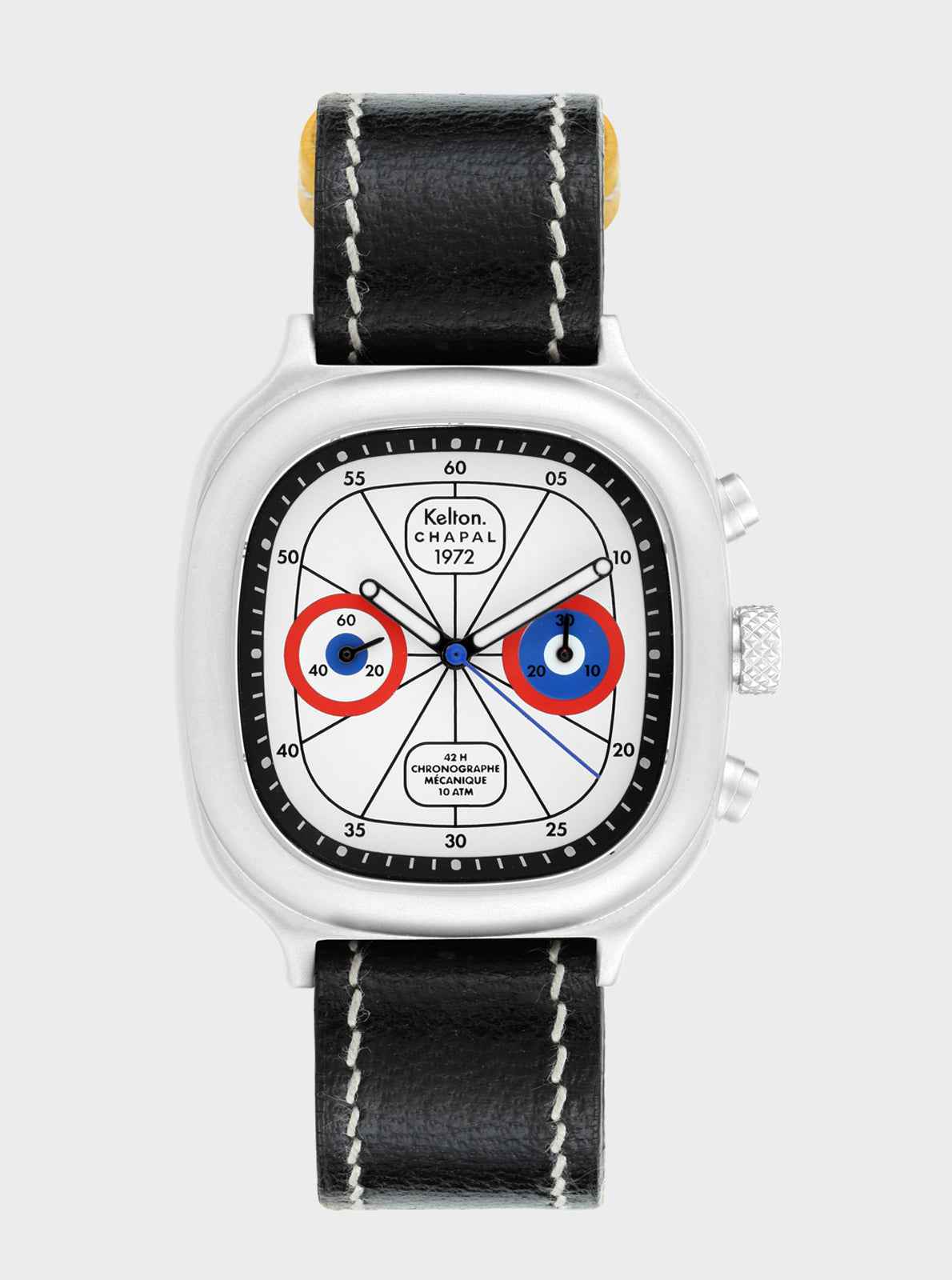 kelton-chronographe-1972-sky-red-blue-x-chapal-montre image 2