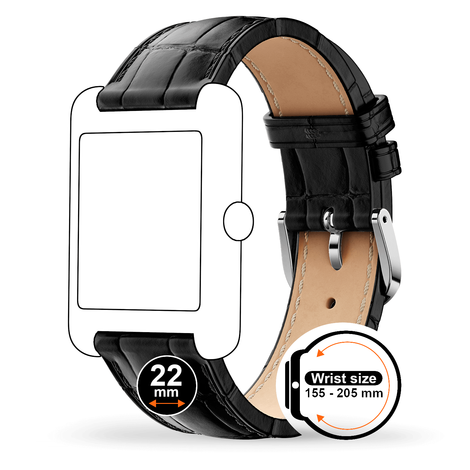ice-watch-bracelet-cuir-22mm-ice-smart-tks-2-0-noir-effet-croco image 2