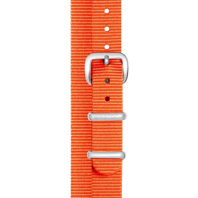briston-bracelet-type-nato-12-mm-orange-nylon-double-tour-clubmaster-lady image 1
