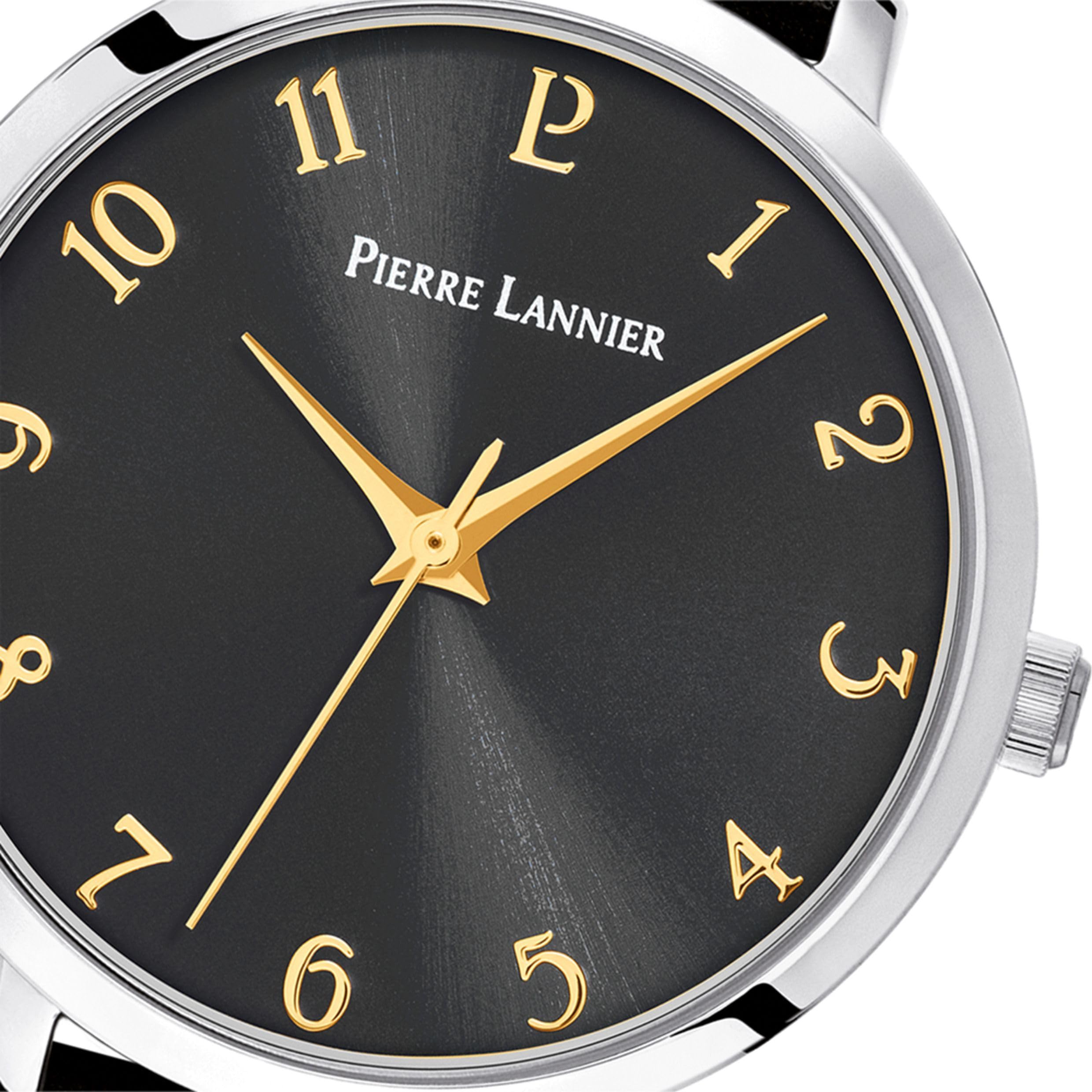 pierre-lannier-chouquette-montre-femme-30-mm-cadran-noir-acier-et-cuir image 3