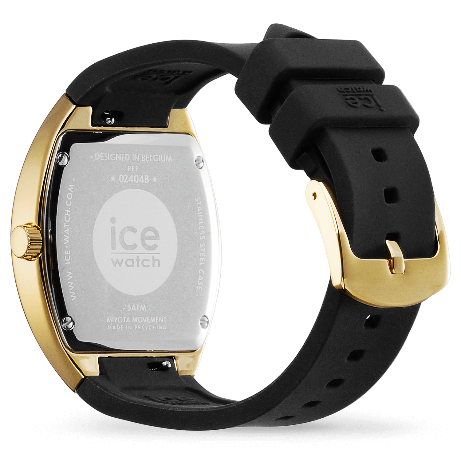 ice-watch-ice-dome-metal-black-gold-montre-femme-silicone-noir-et-dor image 4