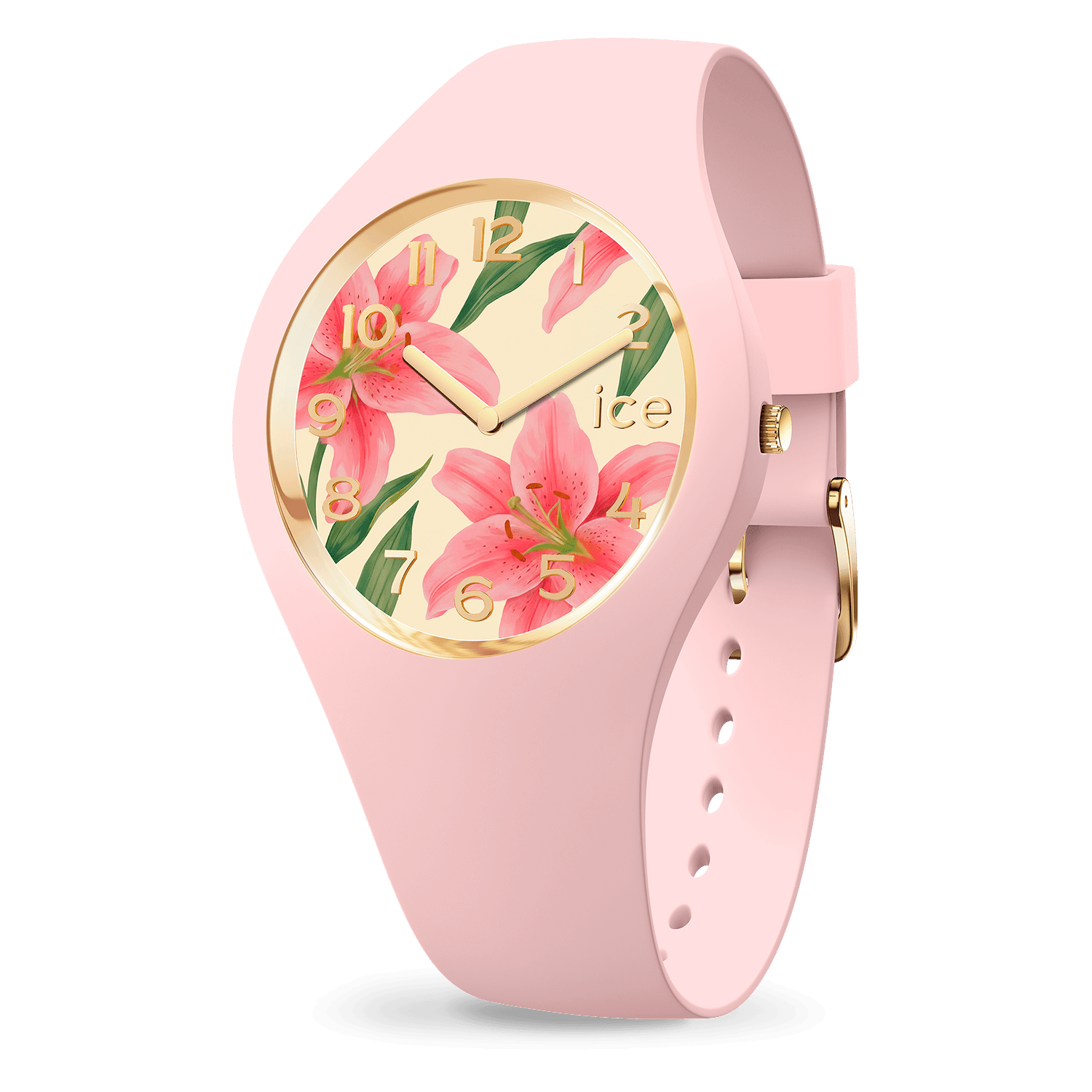 ice-watch-ice-flower-soft-pink-lily-montre-femme-florale-rose-poudr image 1