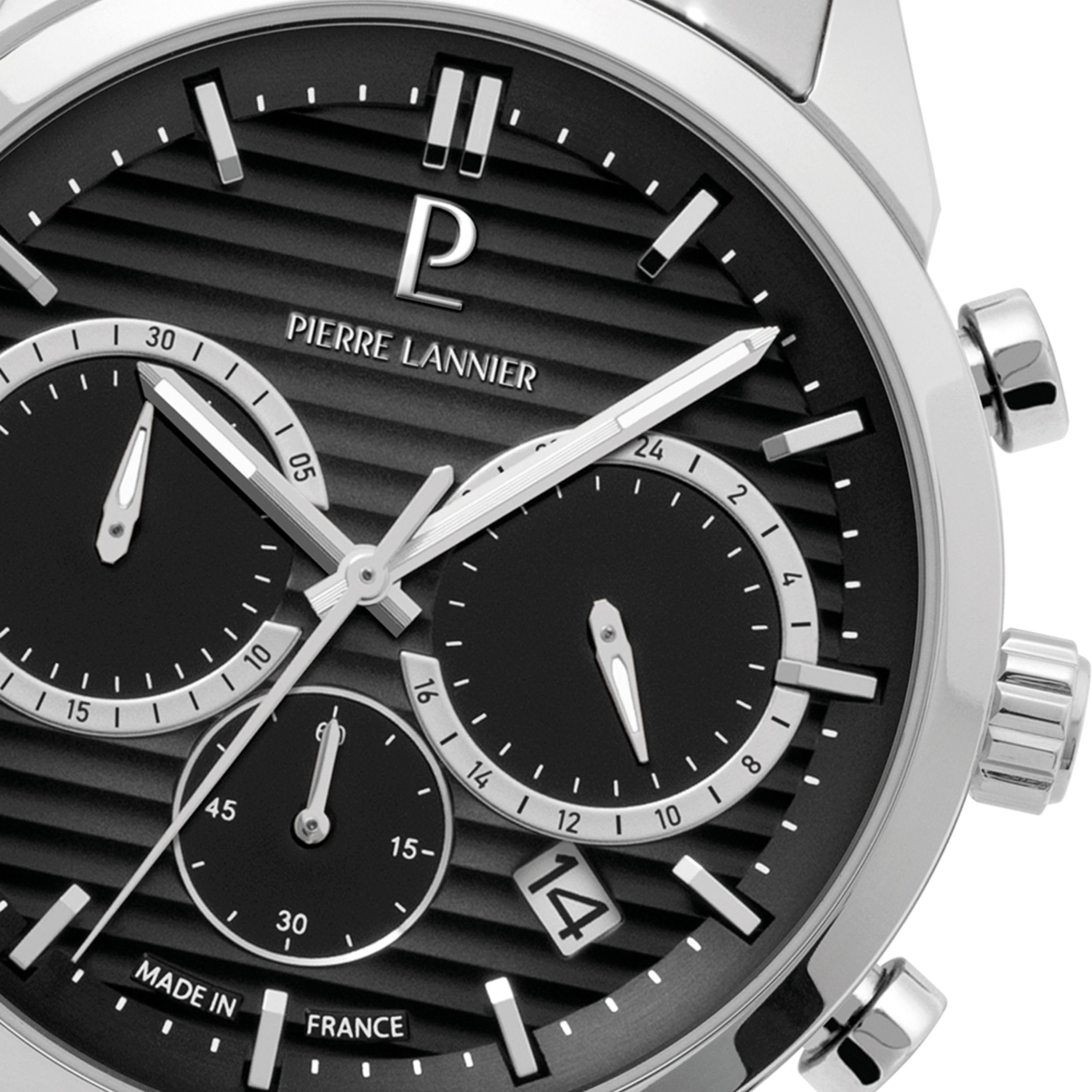 pierre-lannier-monarck-chronographe-quartz-acier-inoxydable-43-mm-5-atm image 4
