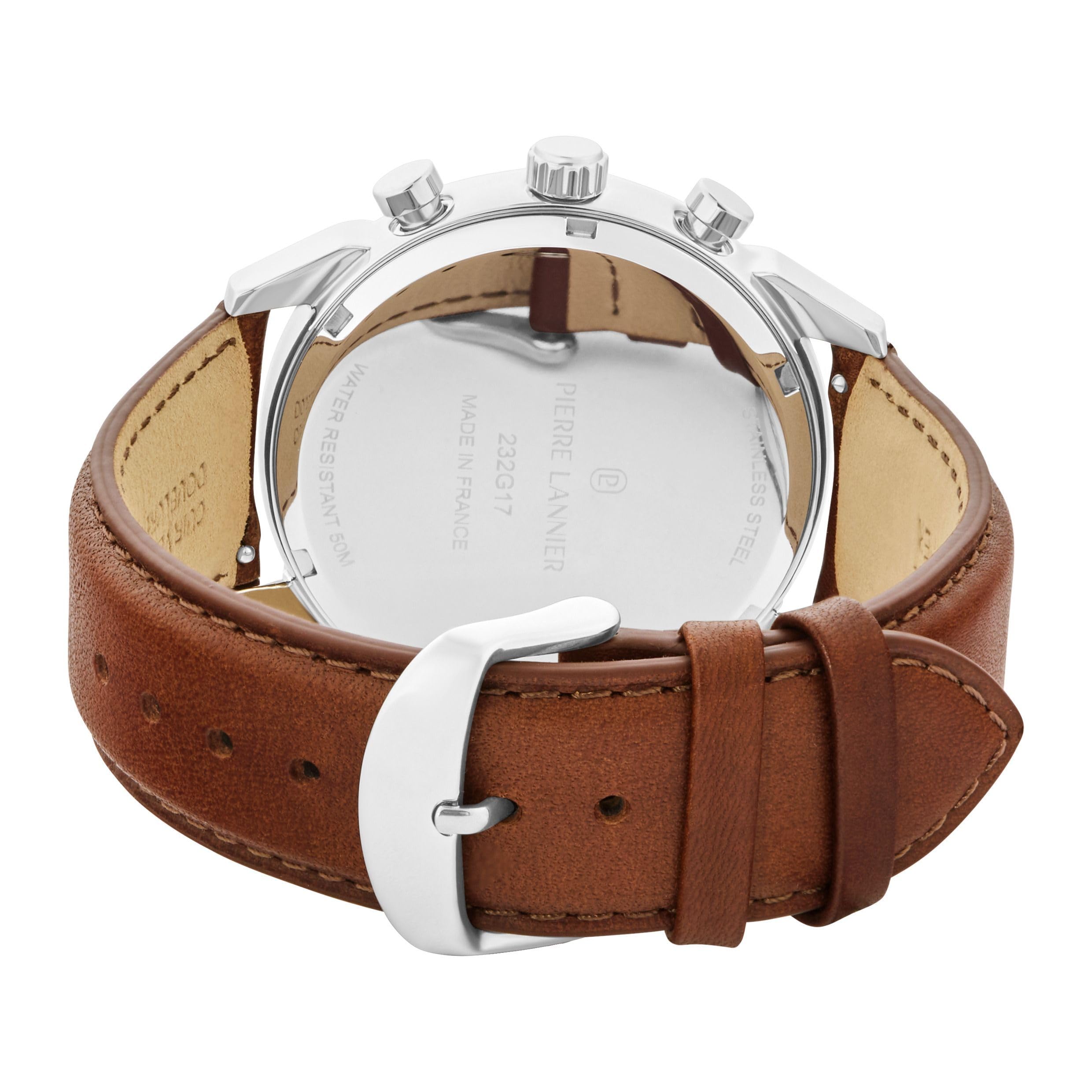 pierre-lannier-monarck-chronographe-quartz-43-mm-cadran-vert-acier-inoxydable image 5