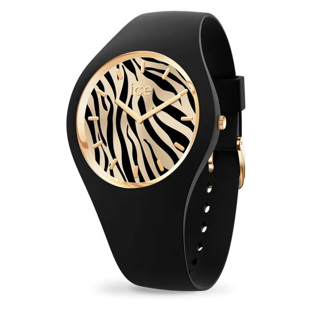 ice-watch-ice-wild-black-gold-zebra-montre-femme-noire-et-dor-e image 1