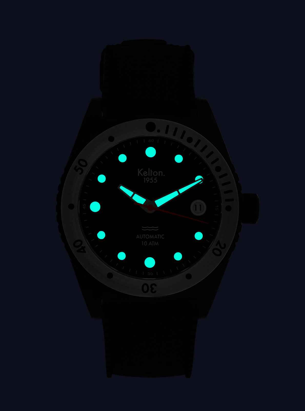 kelton-1955-montre-de-plong-e-10-atm-bracelet-tropic-dition-num-rot-e image 6