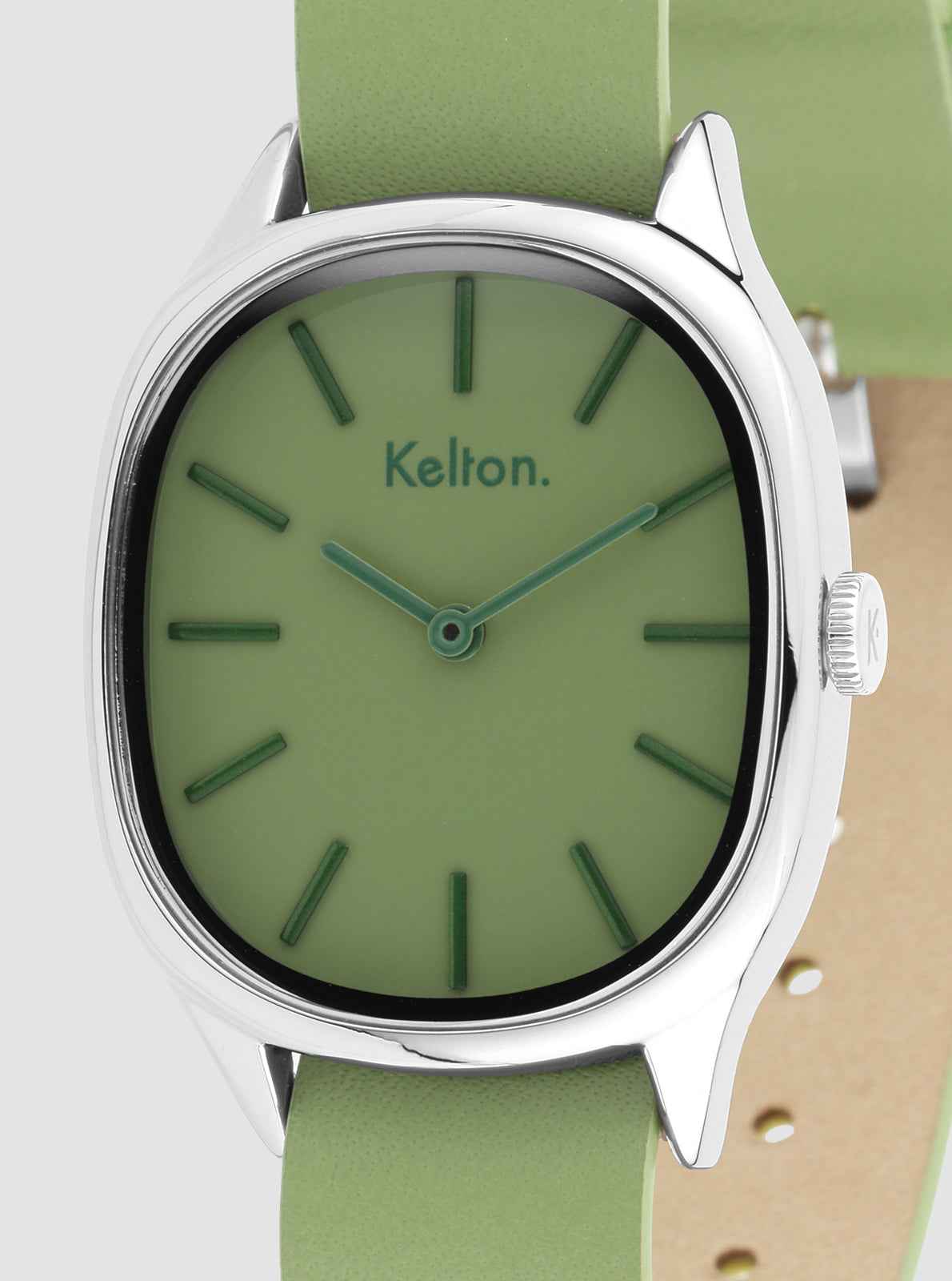 kelton-colorama-sauge-montre-ovale-bracelet-interchangeable image 5