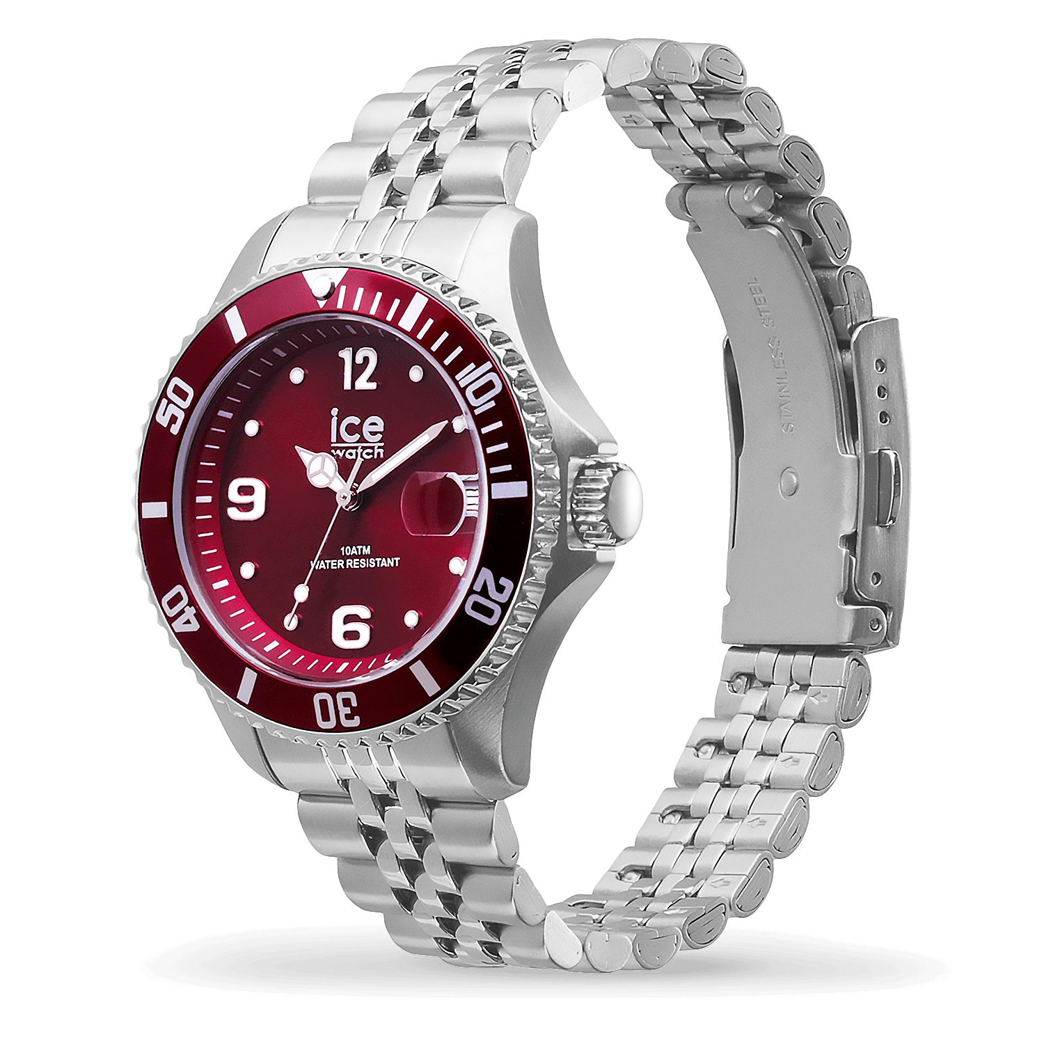 ice-watch-ice-steel-silver-bordeaux-montre-homme-acier-inoxydable image 2