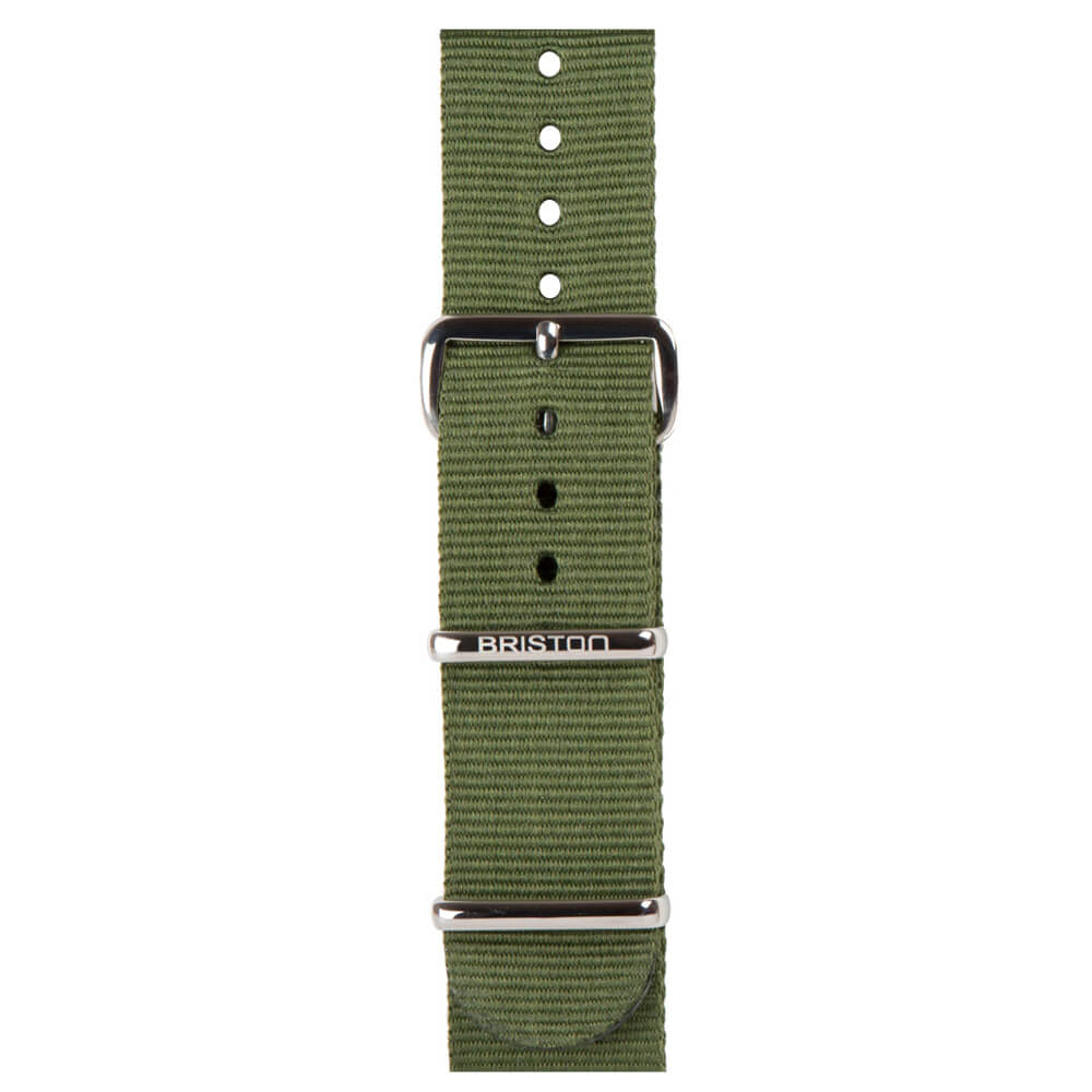 briston-clubmaster-classic-bracelet-type-nato-20-mm-vert-militaire image 1
